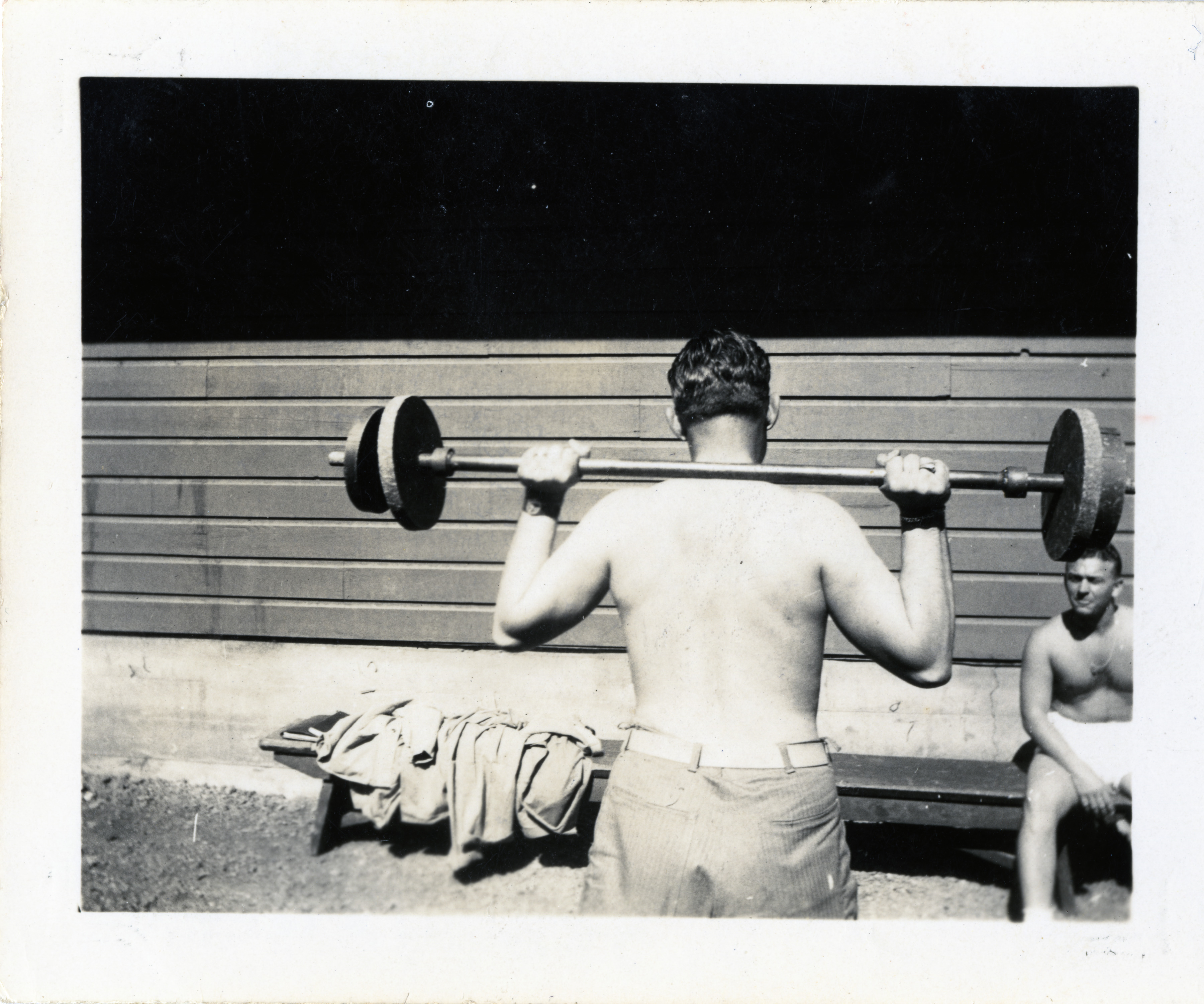 Marines Lift Weights Hawaii February 1945 The Digital Collections