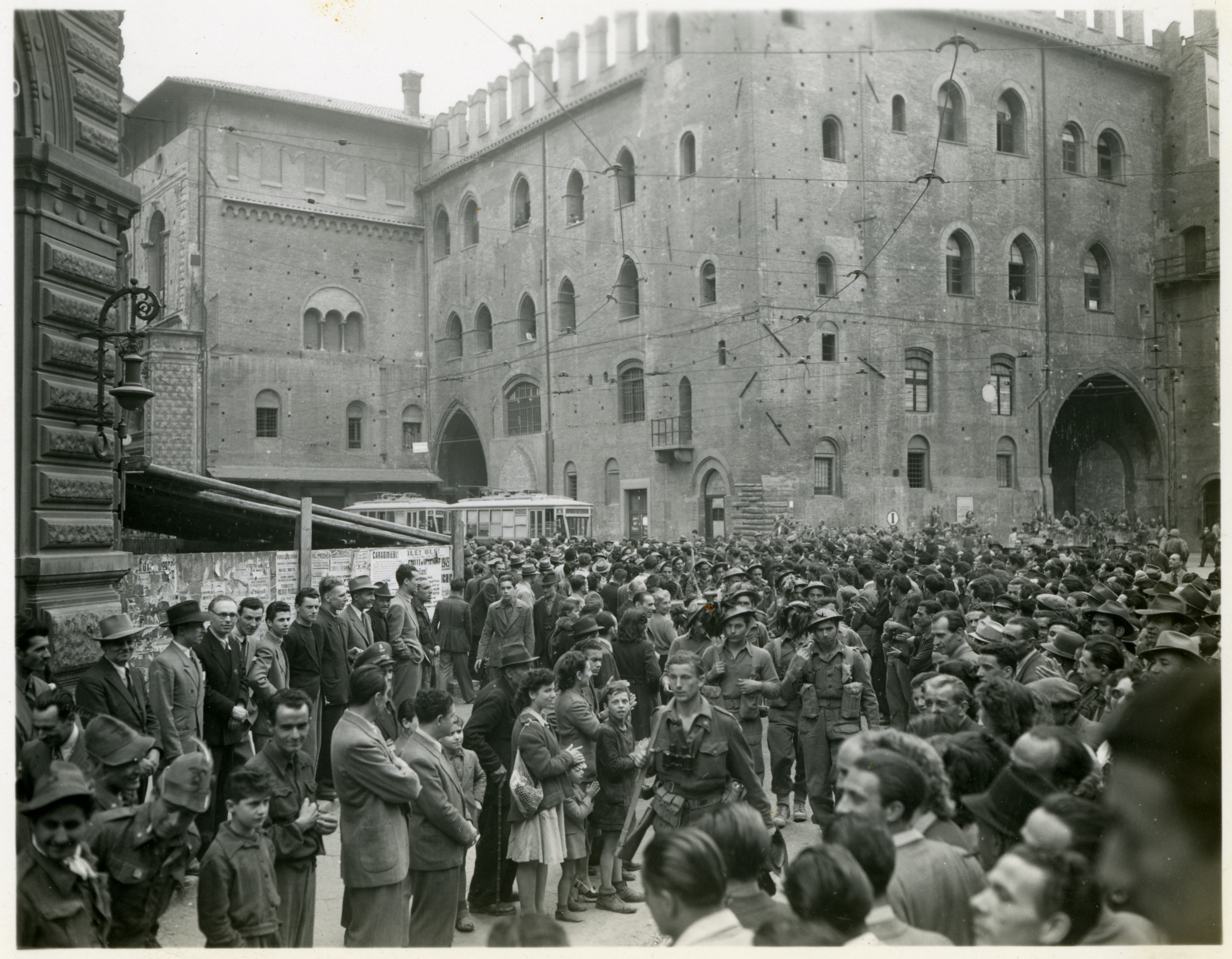 Fifth Army Italian troops receive ovation as they march down street of newly liberated Bologna on 21 April 1945. | The Digital Collections of the National WWII Museum : Oral Histories