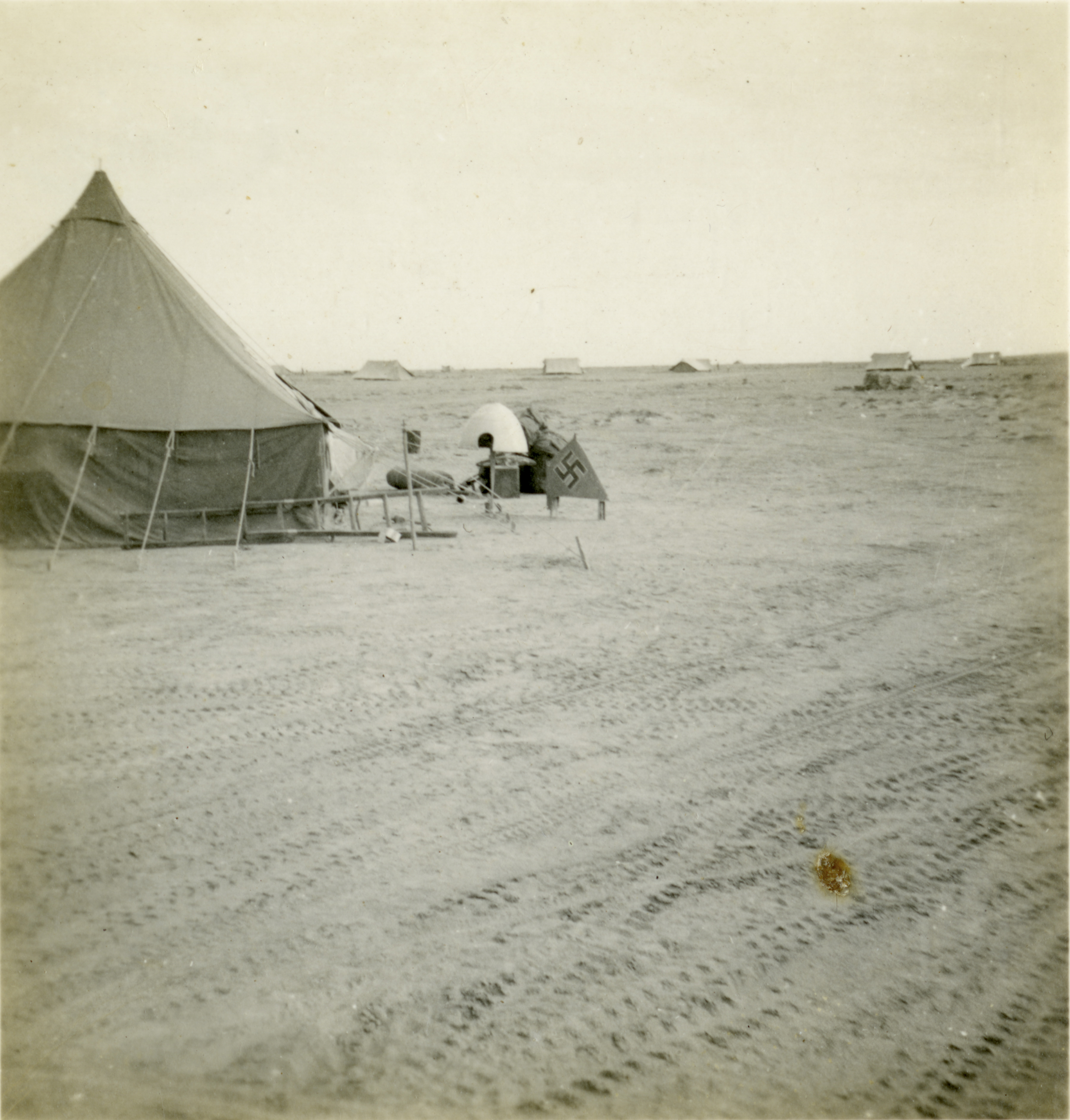 Tent at a military camp in North Africa, 1942-43