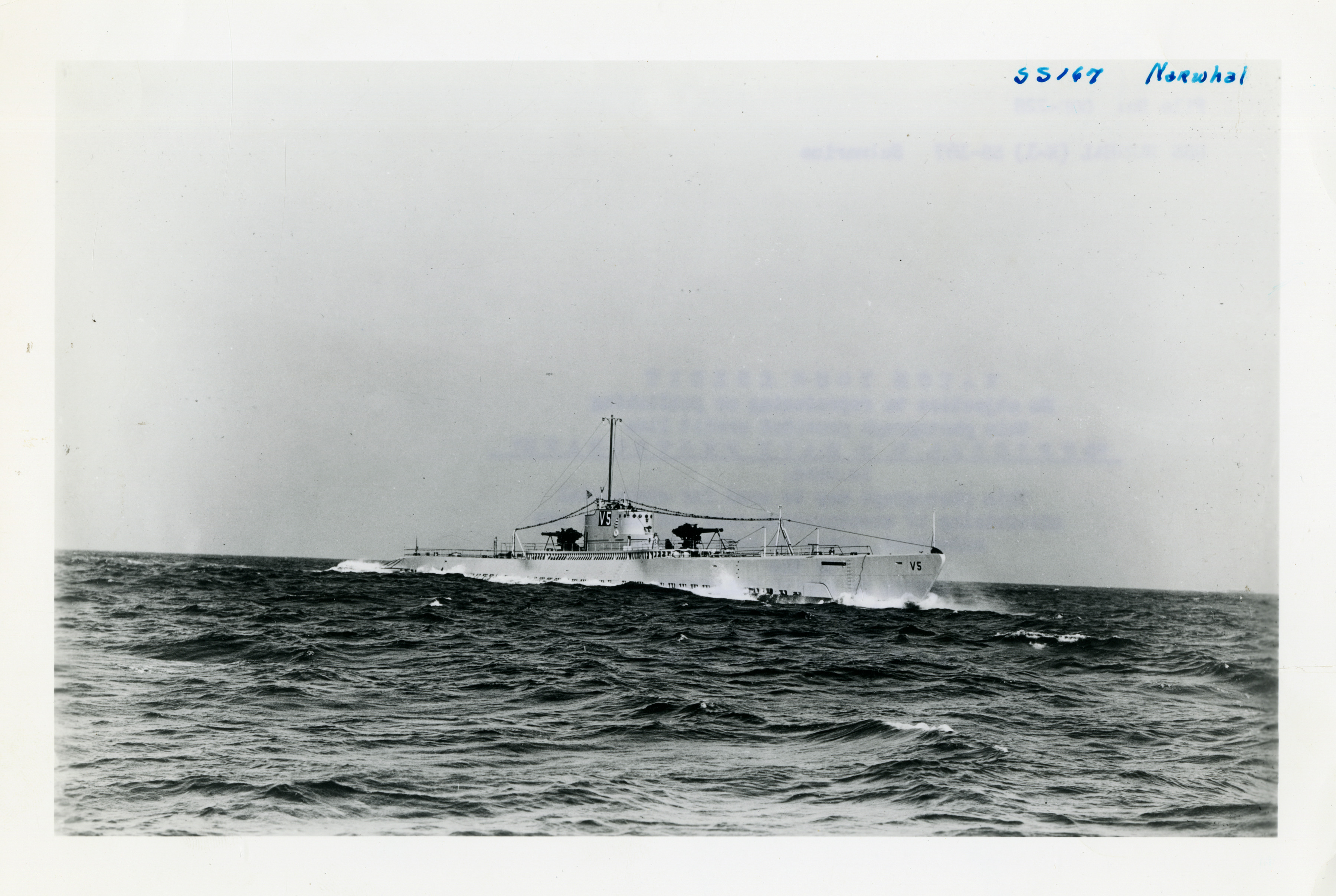 The submarine USS Narwhal (SS-167) at sea | The Digital Collections of ...