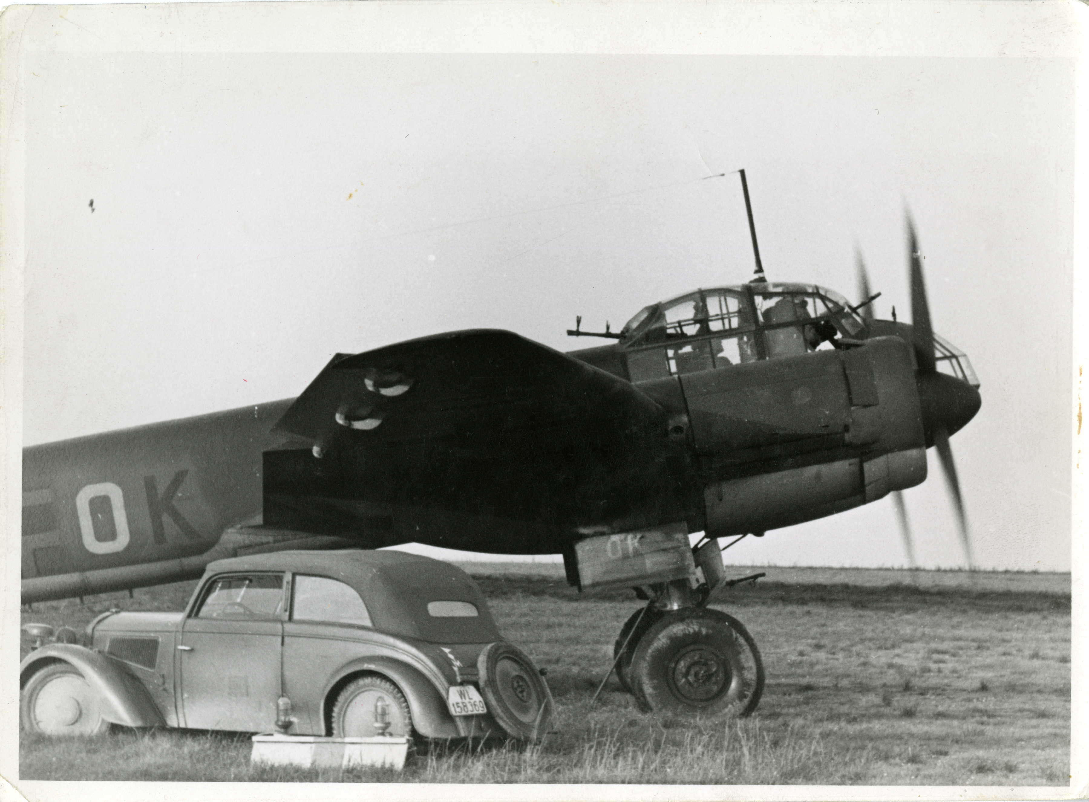 German Junkers Ju 88 bomber on grass airstrip, ETO, December 1941 | The ...