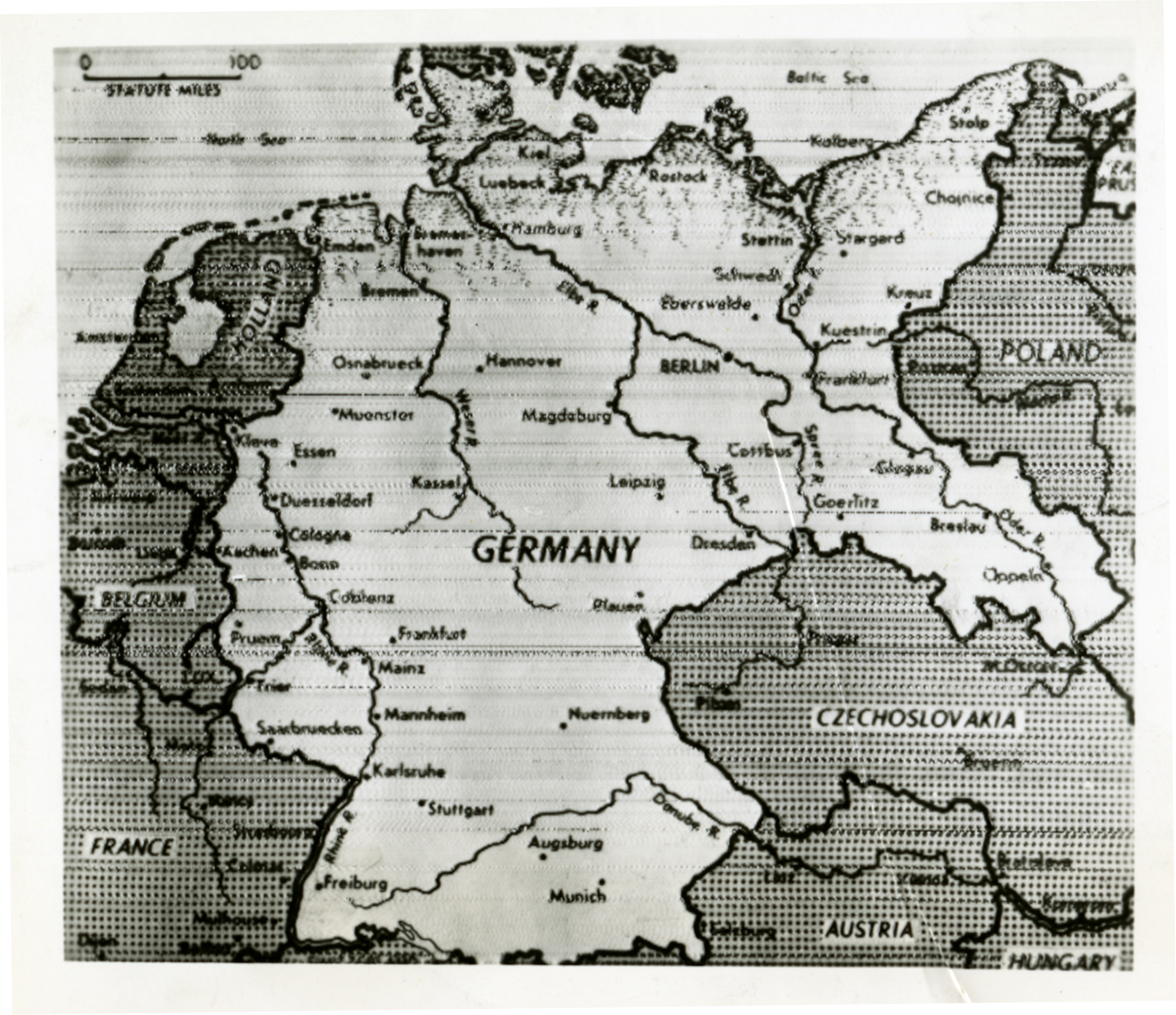 Map of 1937 Germany, published in 1945 | The Digital Collections of the