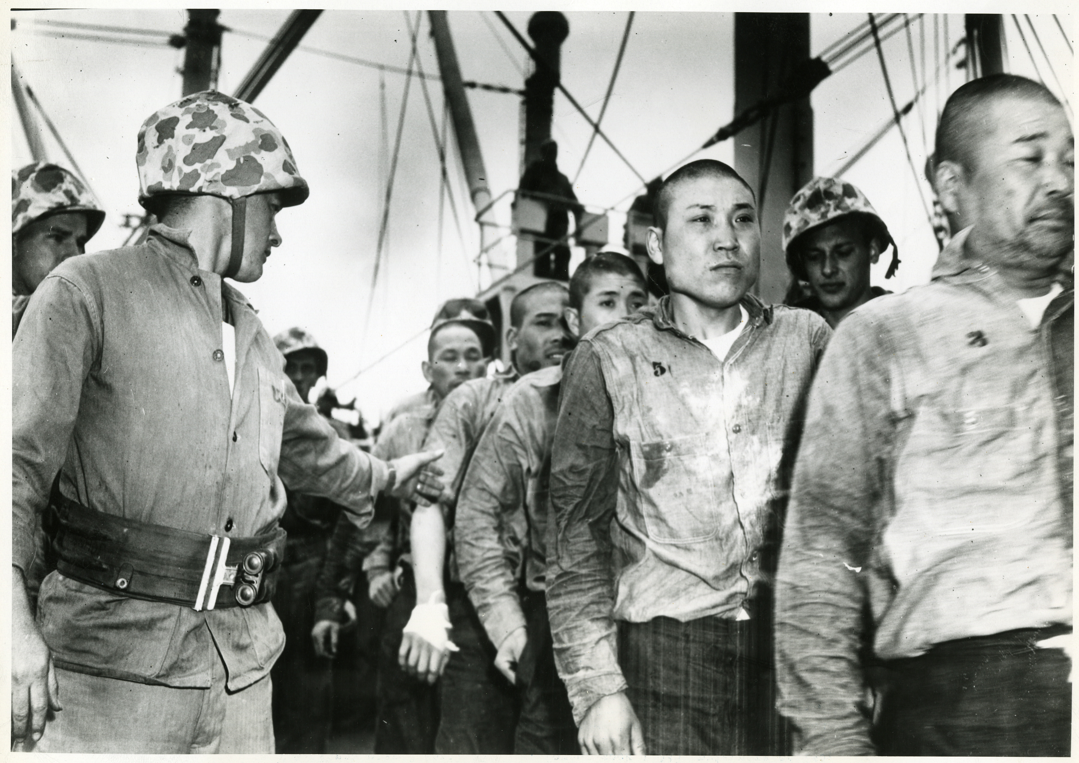 Japanese Prisoners Of War Being Evacuated From Iwo Jima Island Japan 1945 The Digital 