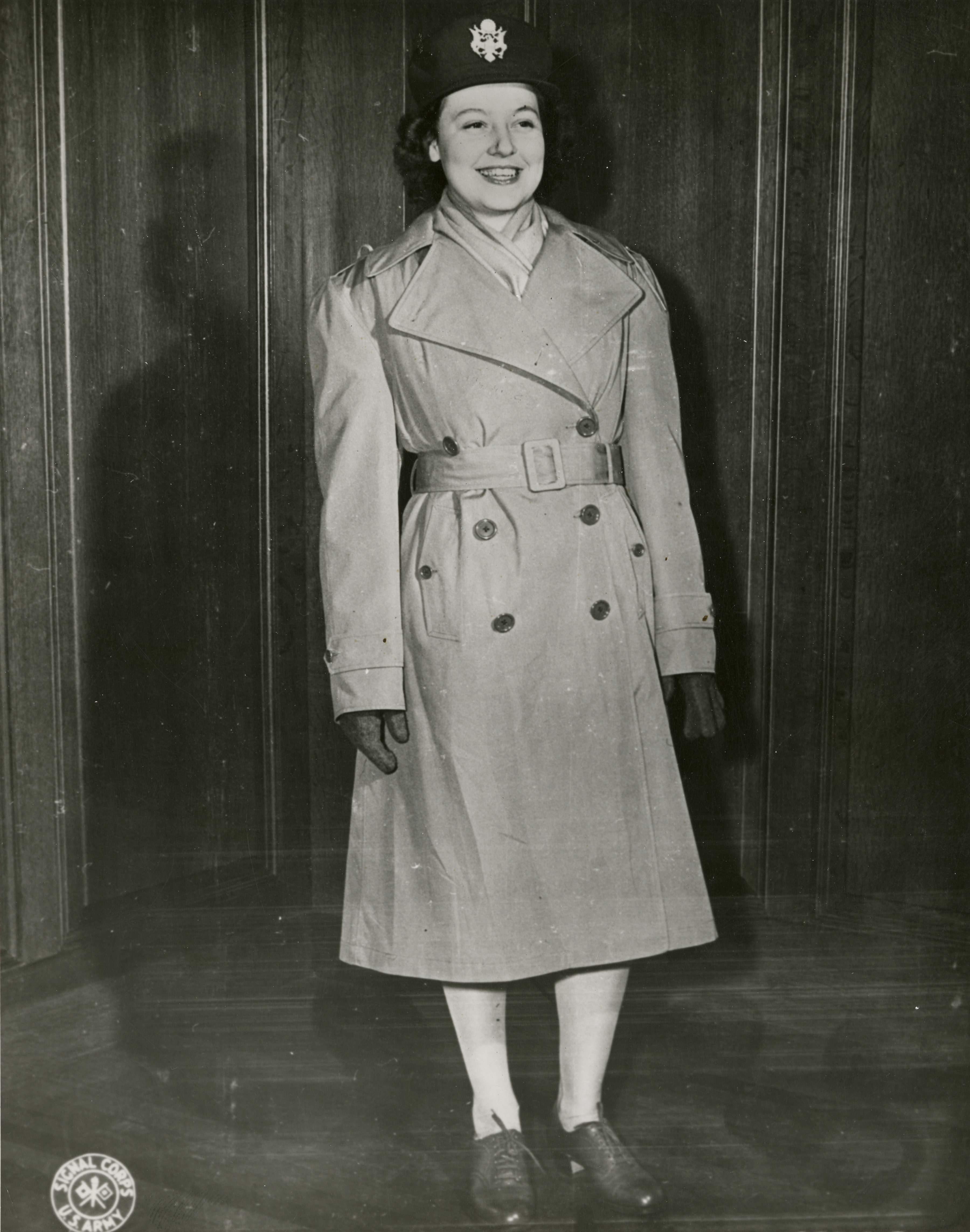 U.S. Army Nurse wearing raincoat, 1941-45 | The Digital 