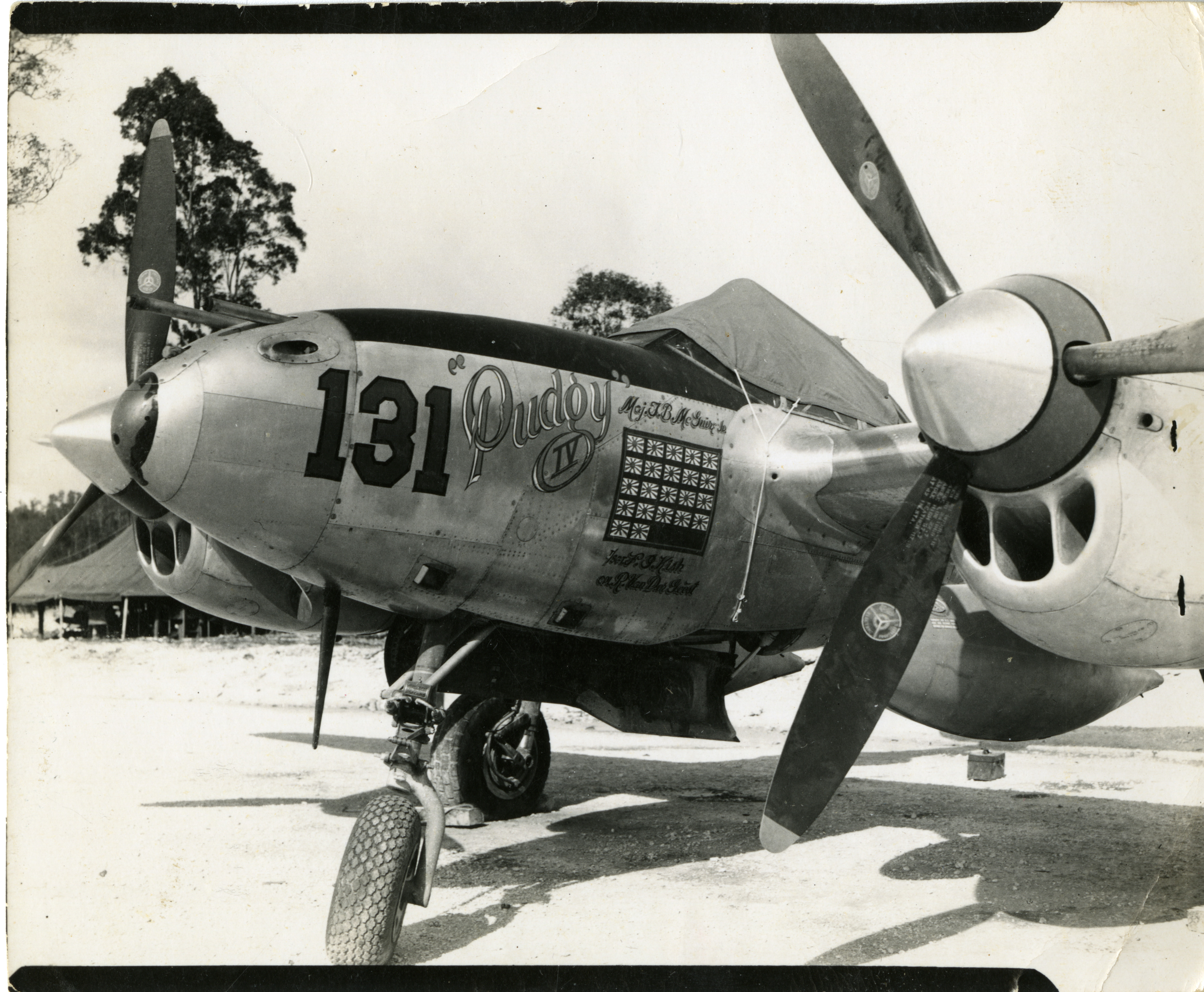 View of the nose art on a P-38, PTO | The Digital Collections of the ...
