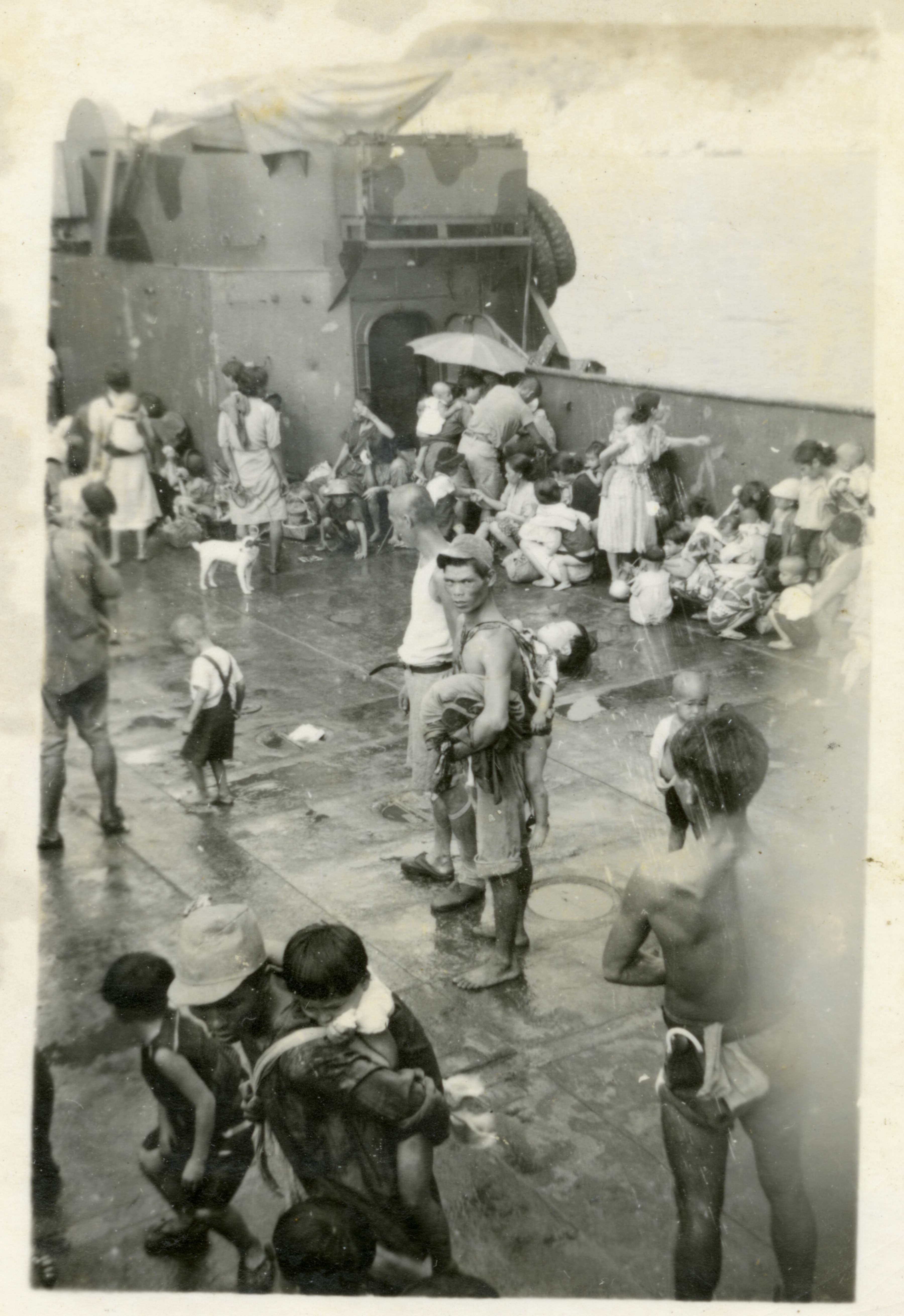 Crew quarters aboard a hospital ship in Jacksonville, Florida on