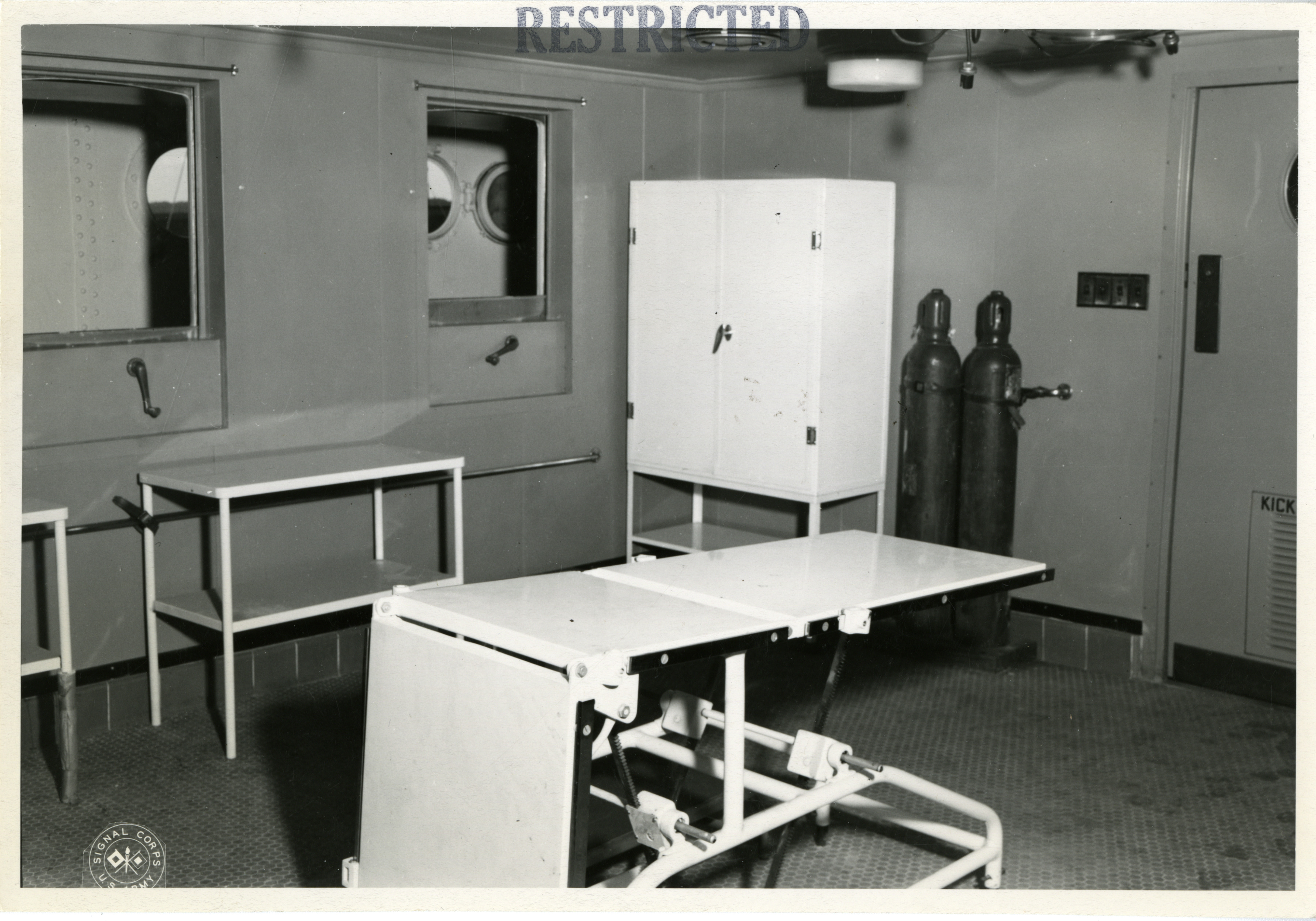 Crew quarters aboard a hospital ship in Jacksonville, Florida on 17 August  1944